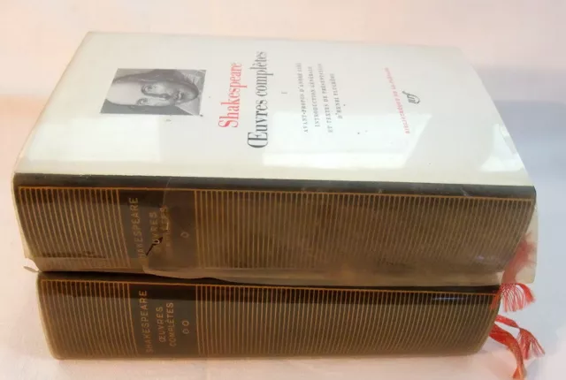 Shakespeare, Oeuvres complètes, 2 tomes 1959 et 1959, Collection La Pléiade