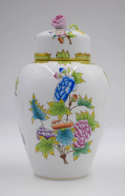 Herend Queen Victoria Covered Urn - Vase, Hand Painted
