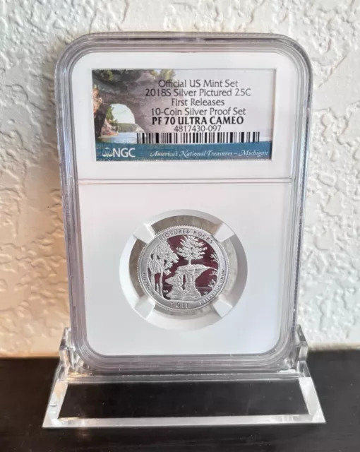 2018-S Silver Proof Quarter Pictured Rocks 25C NGC PF70 Ultra Cameo 1st Releases