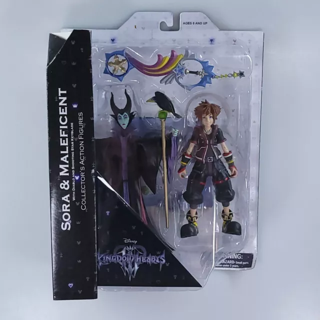 Sora and Maleficent Kingdom Hearts 3 Diamond Select Action Figure 2-Pack