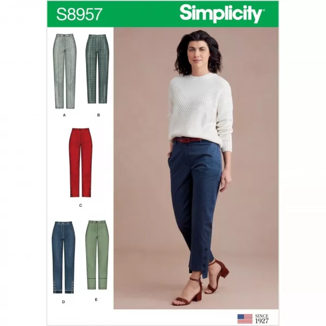 Simplicity Sewing Pattern 8957 Trousers R5 (14-16-18-20-22)