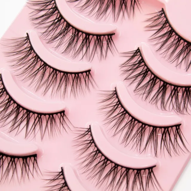 5 Pairs False Eyelashes Thick Soft Natural Long Fake Eye Lashes Faux Mink Lash