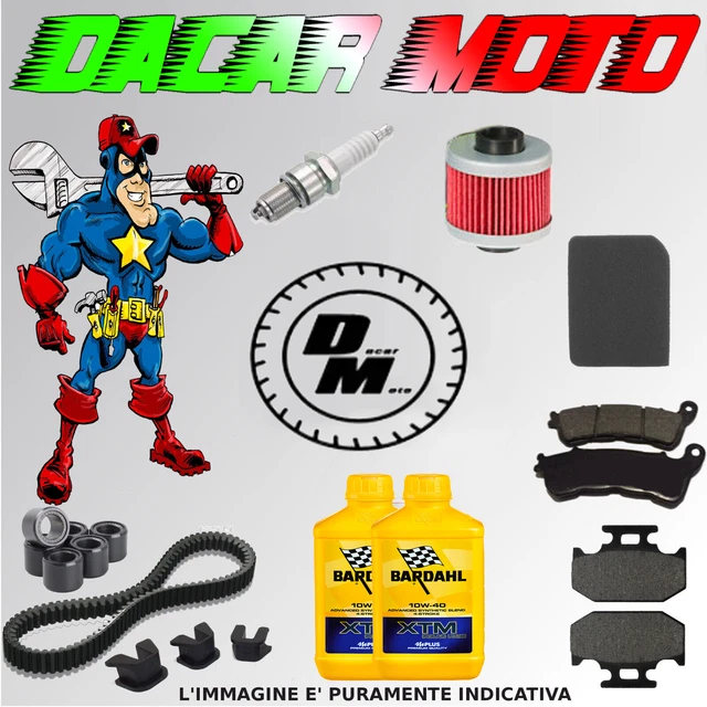Kit De Révision Complet Pour Piaggio Beverly 125 (2001-2004) – Huile, Filtres, Bougie