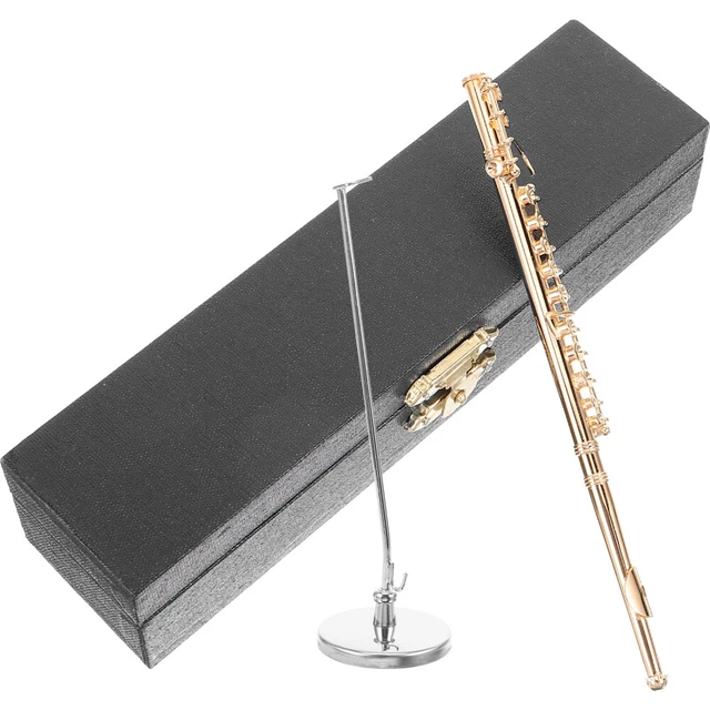 Miniatura Flauta de Cobre Instrumento Musical Modelo Mini Flauta Adorno Niños Fingir