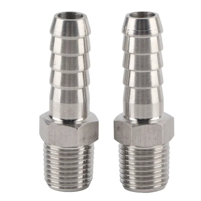 (BSPT1/4-10mm)1/4in Stable Pipe Connector Female Thread Pipe Fitting Stainless