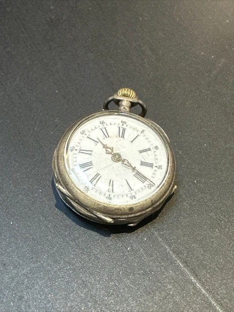 Ancienne Montre Gousset Argent Massif Remontoire Pour pièces Art Nouveau