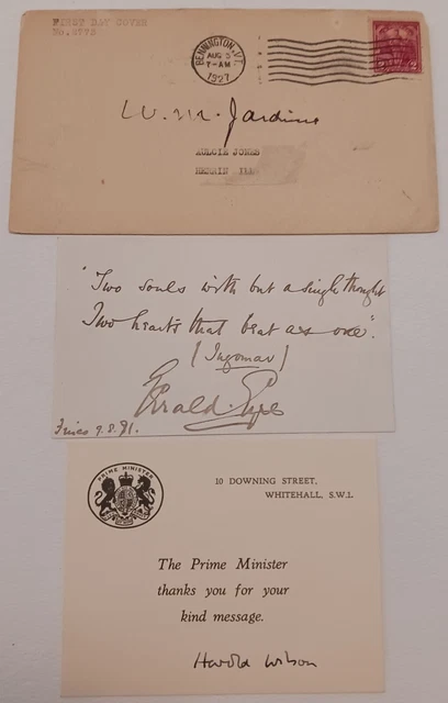 Lot of (3) Vintage Deceased POLITICIANS' SIGNATURES! Nice, Eclectic Lot! INVEST!