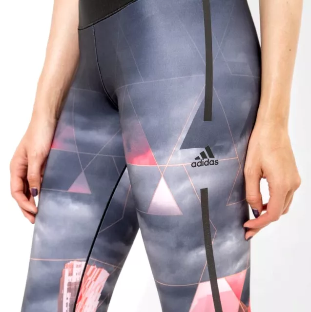 Adidas Grafico 3/4 Stretto Donna Ragazza Legging Capri Sport Hose Fitness XS 2