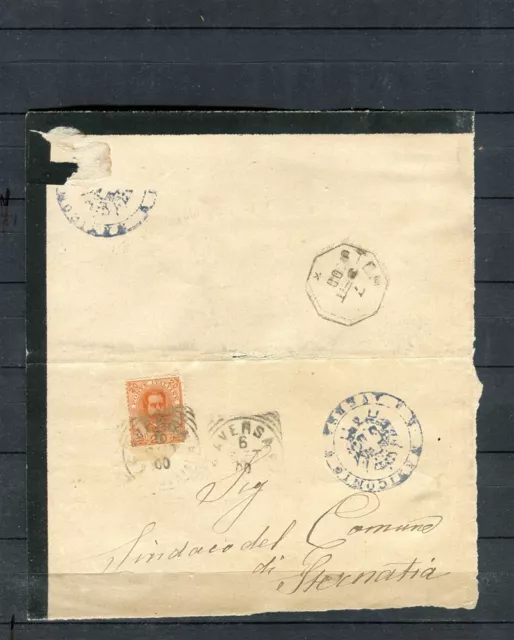 ITALY; 1890s early classic Umberto LETTER/COVER fine used item, Aversa