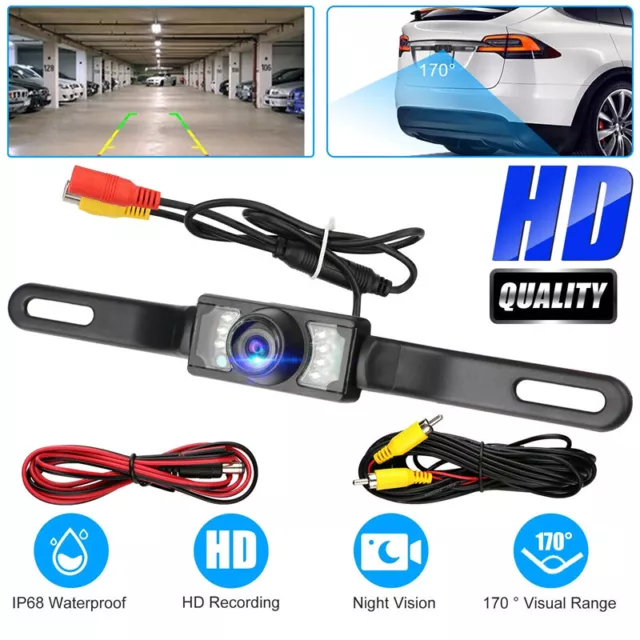 Car Rear View Backup Camera Parking Reverse Back Up Camera Waterproof CMOS 7LED_