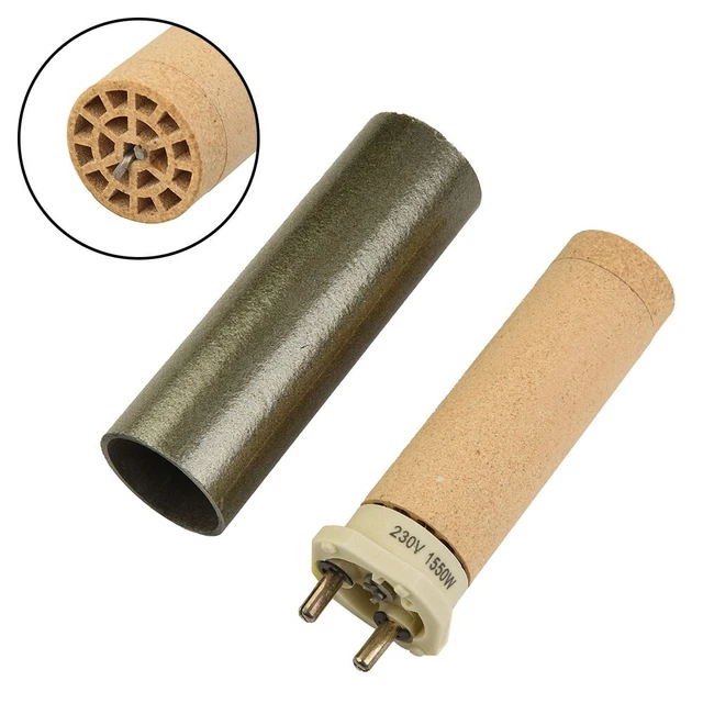 Elemento calefactor pistola de aire caliente 105 X 26mm 1550 vatios antichoque térmico amarillo