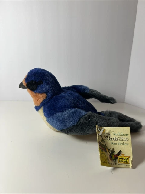Wild Republic Audubon Bird, Falco pellegrino con Autentico Suono d'uccello, Peluche, Giocattolo per Uccelli per Bambini e birdwatcher, 18 cm