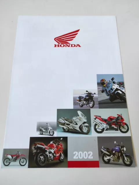 Honda Gamme 2002 Rép Tchèque Prospectus Catalogue Brochure Moto