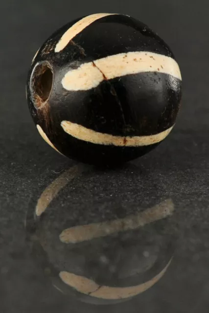 Rare Pumtek "Dzi-type" bead (15 mm), Pyu period, Burma (Myanmar), Asian art 3