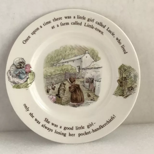 Wedgwood Of Etruria Barlaston Ceramic Plate Mrs Tiggy Winkle 7 In Beatrix Potter