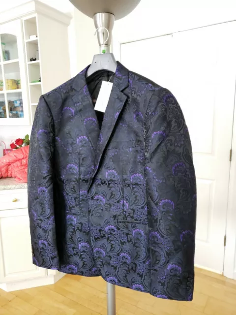 COOFANDY Mens Floral Tuxedo Jacket Paisley Suit Blazer SzL. See Description. New 2