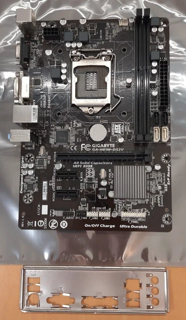GIGABYTE GA-H81M-DS2V SOCKET 1150 Micro ATX DDR3 Motherboard with I/O ...