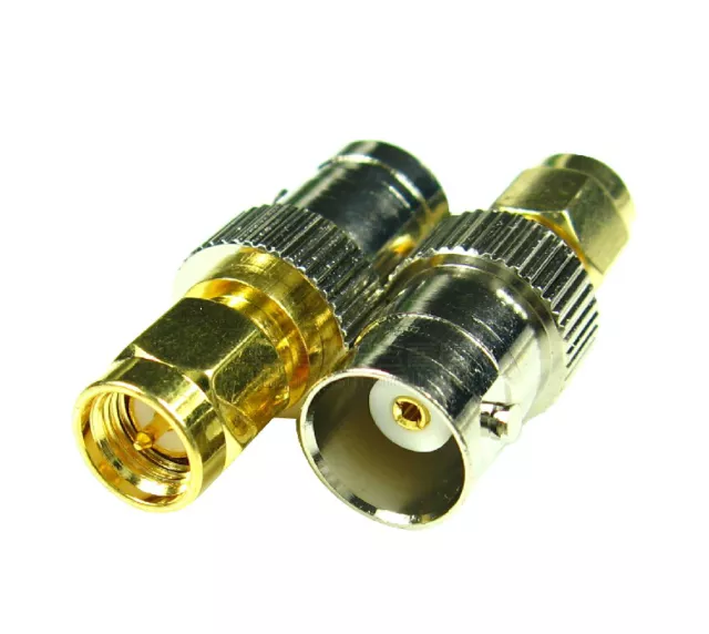 10 STCK. Vergoldete BNC Buchse auf SMA Stecker Koax RF CCTV Adapter Stecker