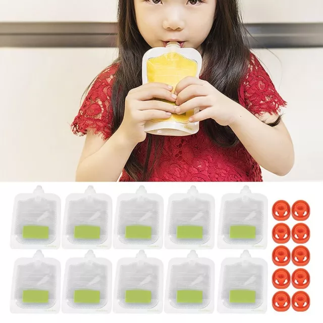 Fruit Puree Baby Pouch Bag Kitchen Dispenser Squeeze Pouches Food Storage Bag