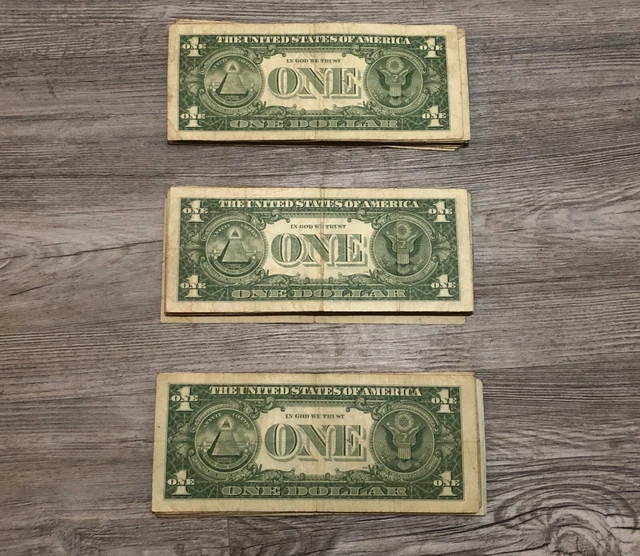 1957 STAR NOTE One Dollar Blue Seal Note Silver Certificate Old US Bill $1 Money 3