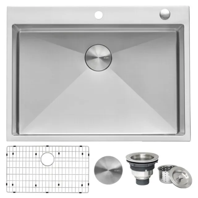 Ruvati 30x22 inch Drop-in Topmount 16 Gauge Kitchen Sink-RVH8009 (2689)