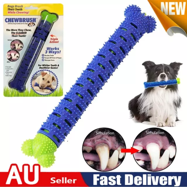 2024 Pet Dog Toothbrush Drew Brush Bone Shape Toy Funny Chew Dental Care Toy AU