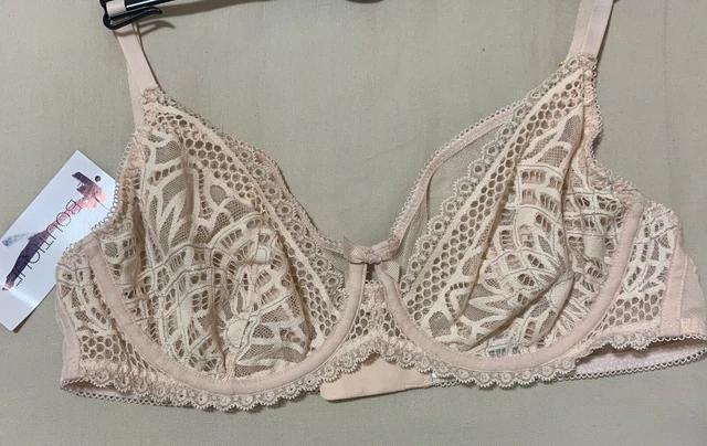 Reggiseno M&S BOUTIQUE JOY IN PIZZO, NON IMBOTTITO COPPA INTERA ROSA CHIARO TAGLIA 32D