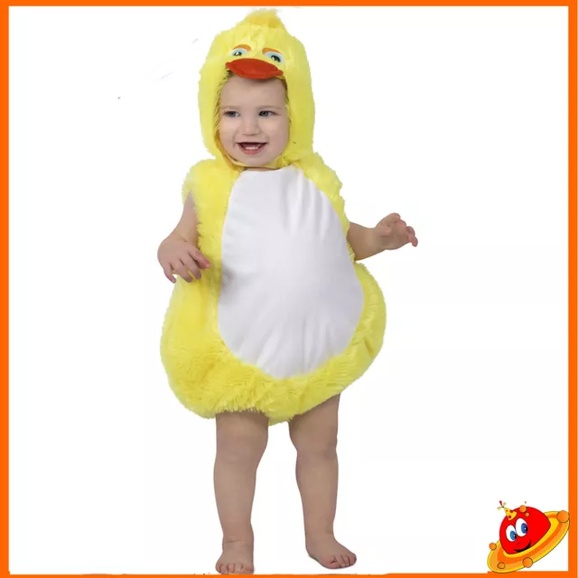 Costume Carnevale Bebè Baby Papero Papera  Tg 6-24 mesi