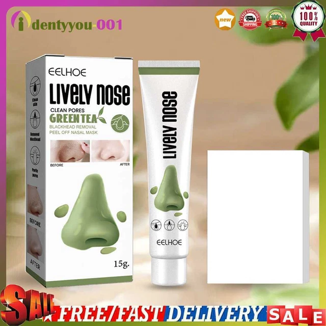 Máscara de nariz para quitar espinillas 15 g para hombres y mujeres té verde cara productos de belleza