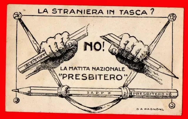 Matita Nazionale Presbitero - Bleistift Straniera In Tasca? No! Propaganda 1Gm