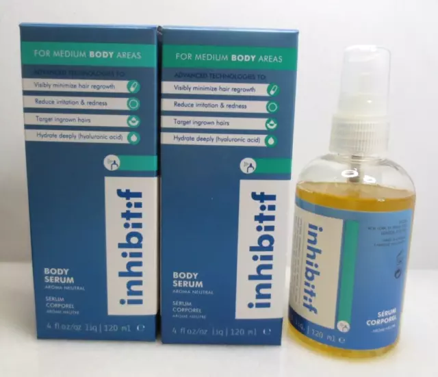 Inhibitif Body Serum For Medium Body Areas 4 Oz - Lot Of 2