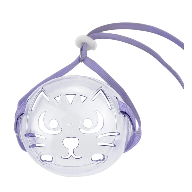 NEW Pet Muzzle Pet Face Hood Guard Dog And Cat Grooming Muzzle Transparent Small