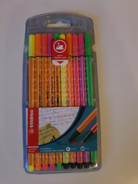 Stabilo point 88 / Pen 68 - 10er Etui - 8868/10-1 - NEON