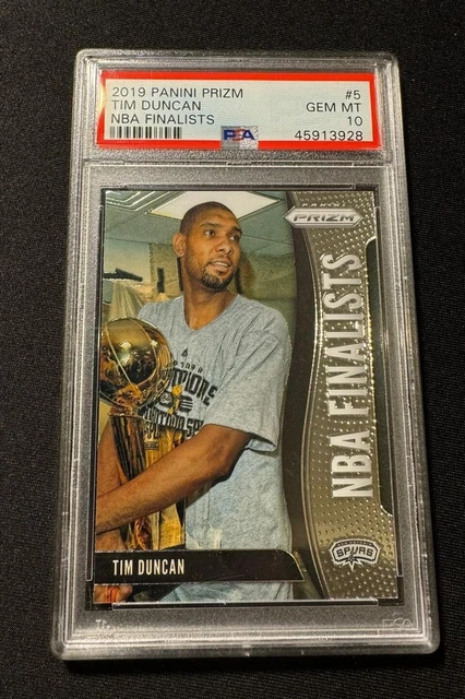 🏀🔥 TIM DUNCAN PSA 10 2019-20 PRIZM NBA Finalists Insert HOF San Antonio...