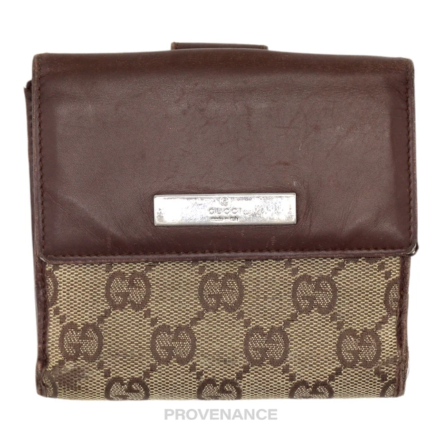 Gucci Trifold Wallet - GG Canvas Brown
