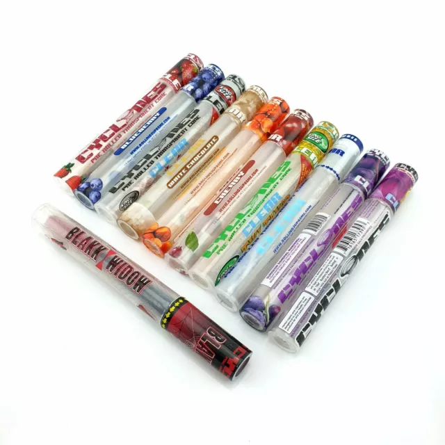CYCLONES CLEAR Pre Rolled Fruity Flavoured Smoking paper Cone Tubes 11 Flavour
