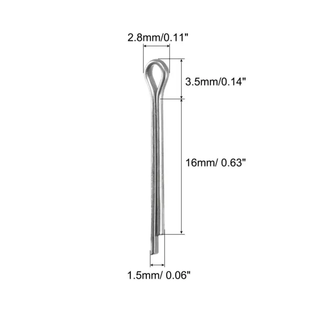 Goupilles Fendues, 1,5x 16mm Acier Inox Clip Attache Raccord pour Auto 30Pcs 2