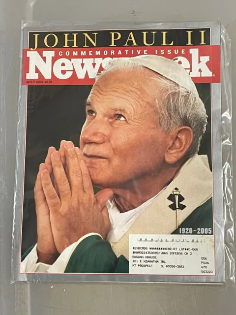 Pope Saint John Paul II NEWSWEEK & Newspapers 2005 Death