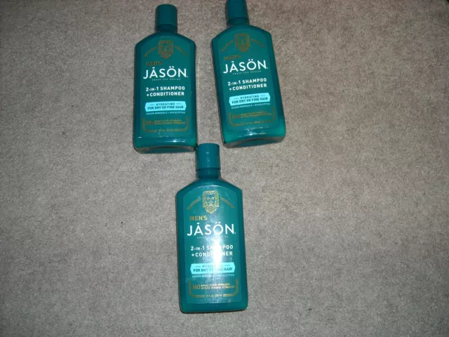 Men's JĀSÖN 2-in-1 Shampoo + Conditioner Calming Dandruff Relief 12 oz x 3