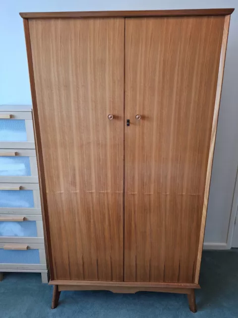 Alfred Cox Vintage Antique Walnut Wardrobe 1950s - 1960s