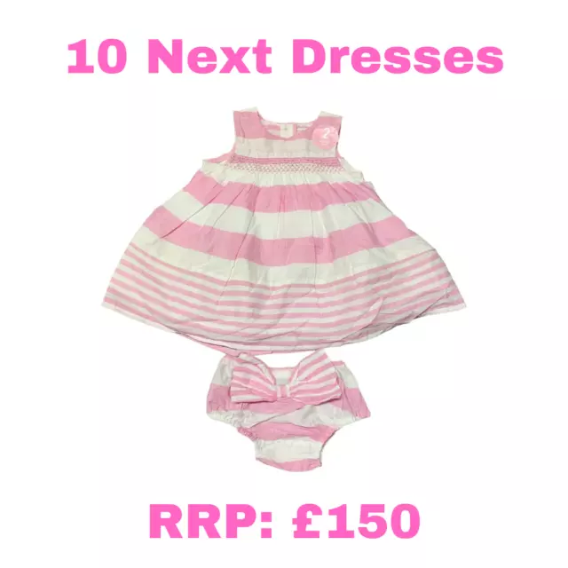 NEXT Baby Girls Dress Outfit Joblot x 10 2 Pieces Wholesale Joblot Bundle 0-6M