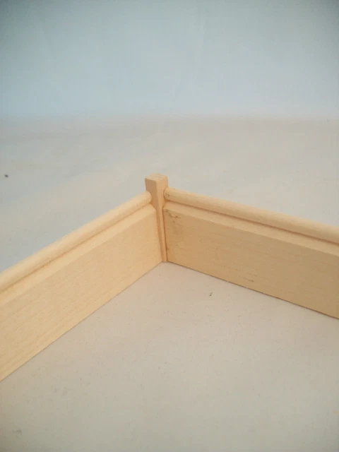 Fashion Doll - Baseboard Corner Block 15pcs basswood trim MW0803 1/8 scale