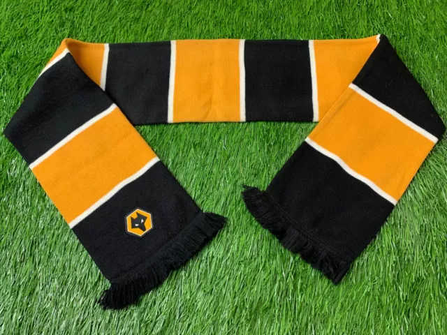 WOLVERHAMPTON WANDERERS WOLVES ENGLAND rare FOOTBALL SOCCER FAN SCARF ONE SIZE