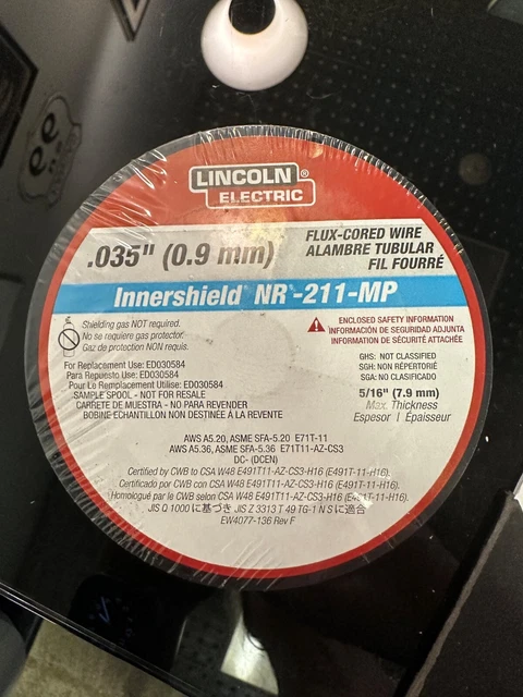 Lincoln Innershield Nr-211-Mp .035" 1Lb Spool Wire  Ed030584