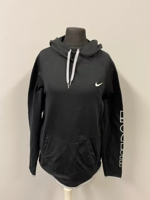 Nike Dri-Fit Hoodie Schwarz Gr. M Damen Sportswear Tasche E25