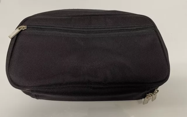 Sharper Image Black Toiletry Bag Hanging Travel Organizer Dopp Kit 3