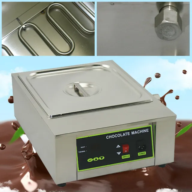 Electric Chocolate Tempering Machine 8KG Commercial Melter Maker One Melting Pot