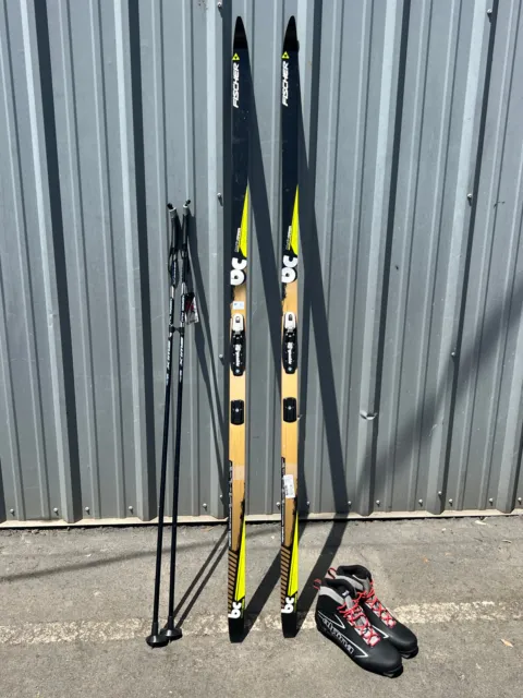 Fischer Back Country Crown XC Skis Rottefella Bindings SWIX Poles Alpina Boots