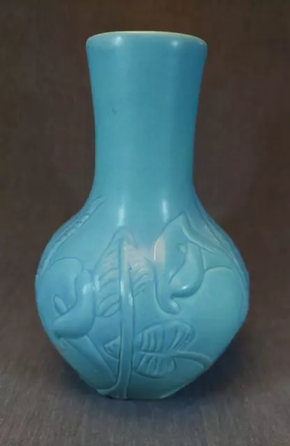 VTG VAN BRIGGLE Pottery, Calla Lily Vase, Turquoise\Blue, Signed, 10.0 ...