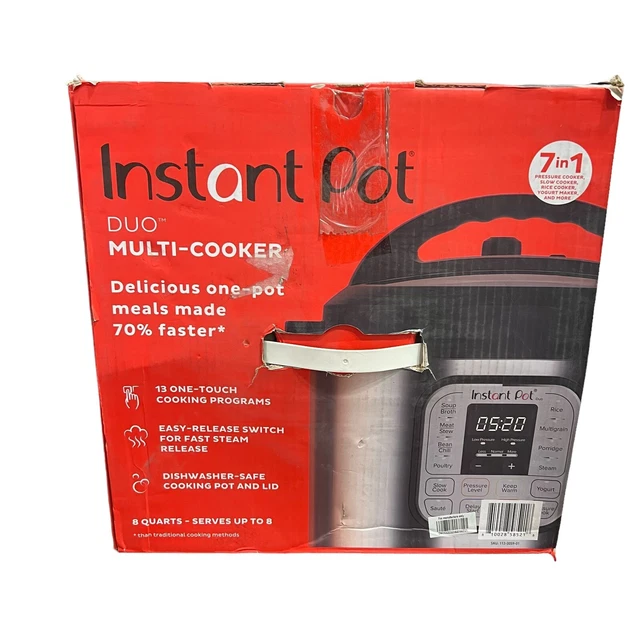 Instant Pot Duo Multi-Cooker 7-in-1 Pressure Cooker| 8QT Remanufactured NOB
